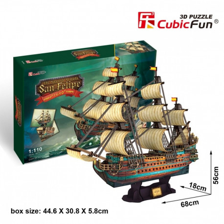 Puzzle 3d Żaglowiec the spanish armadasan felipe