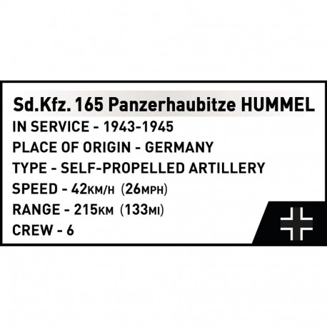panzehaubitze hummel 1118 klotsi komplekt