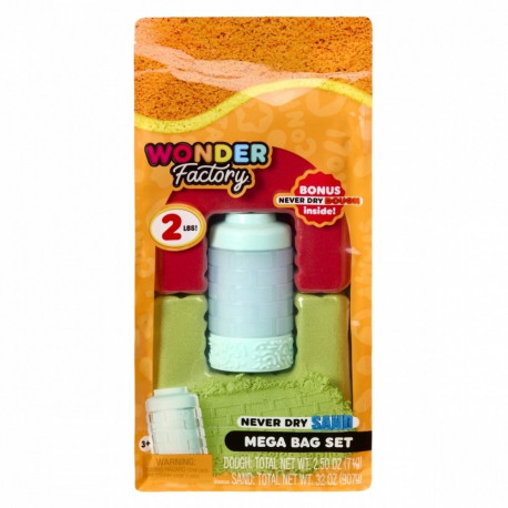 Piasek kinetyczny wonder factory kunagi kuivav liivakott, punane, laimiroheline, roheline