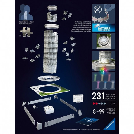 Puzzle 3d krzywa wieża w pizie