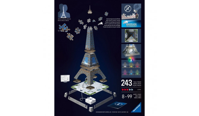 Puzzle 3d wieża eiffla