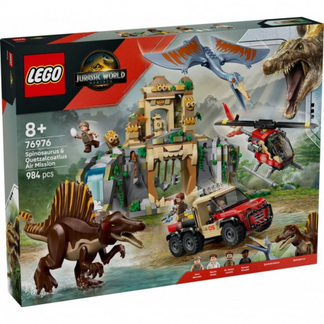 Klocki jurassic world 76976 powietrzna misja z kecalkoatlem i spinozaurem