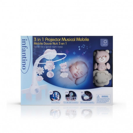 Infantino muusikaline karussell 3-in-1 puuderroosa