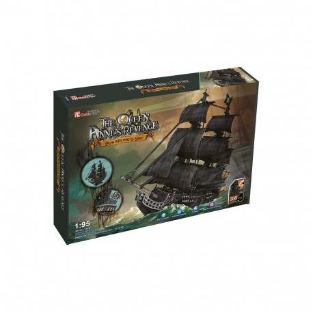 Puzzle 3d duży zestaw okręt piracki zemsta królow