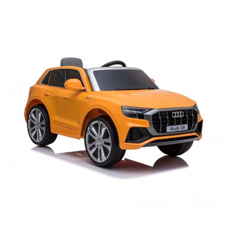 Audi elektriauto Q8 JJ2066 kaugjuhtimispult LED-tuled MP3, kollane lakitud