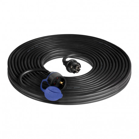 Przedłużacz warsztatowy bryzgoszczelny IP44, 1x2P+Z 30m,kabel gumowy olejoodporny H07RN-F 3x1,5mm-, 