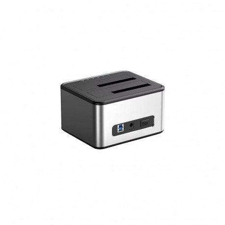 Dual Bay Docking Station, 2.5"/3.5" SSD/HDD, USB-B
