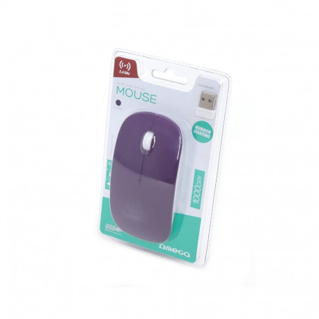 MOUSE OMEGA OM-414 WIRELESS 2,4GHz 1000DPI RUBBER PURPLE [42596]