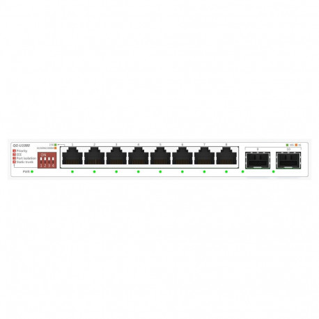 QG-U1080 8-pordiline 2.5G + 2-pordiline 10G SFP+ võrgulüliti
