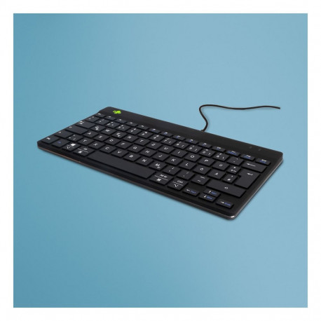 R-Go Compact Break DE-layout juhtmega must klaviatuur