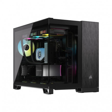 "CORSAIR mATX 2500X (Tempered Glass) Black/Obsidian Alu"