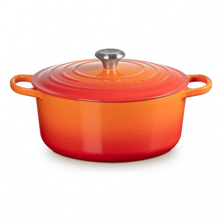 "Le Creuset Signature Bräter rund 28 cm ofenrot"