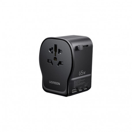 "UGREEN S550 Travel Adapter Universal GaN 65W mit Typ B (USA) Typ E/F (EU) Typ G (Grobritannien) Typ