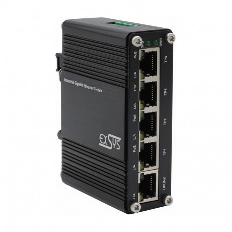 EXSYS EX-62020PoE 5-Port tööstuslik Etherneti kommutaator PoE