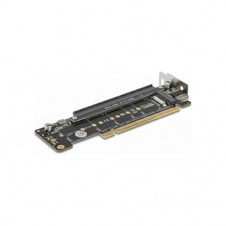 PCI Express 4.0 x16 riser-kaart 2 x M.2 Key M NVMe pesaga – bifurcation