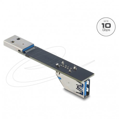 "USB 10 Gbps Adapter USB Typ-A Buchse zu Stecker gedreht 90° unten"
