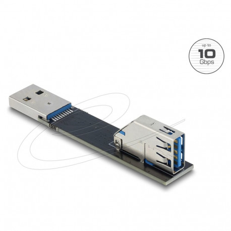 Delock USB 10 Gbps adapter USB tüüp-A pesa-pistik 90° nurga all üles
