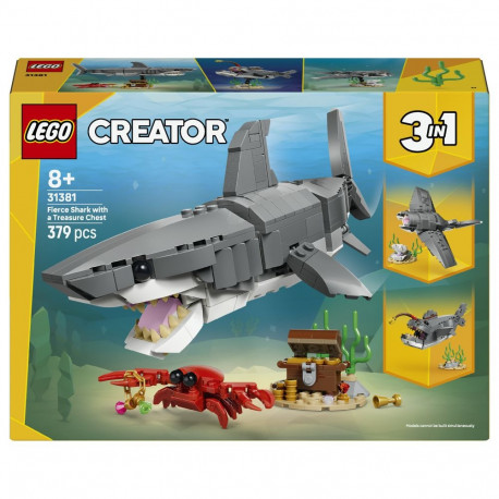 "LEGO 31381 Creator 3-in-1 Wilder Hai mit Schatztruhe"