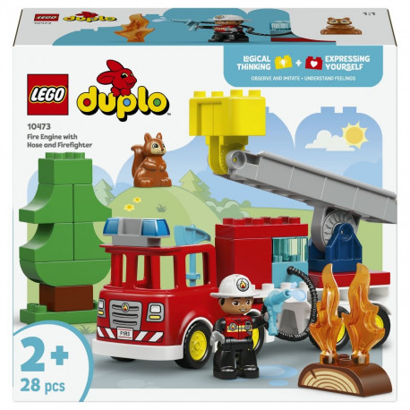 "LEGO 10473 DUPLO Town Lschauto mit Schlauch und Feuerwehrmann"
