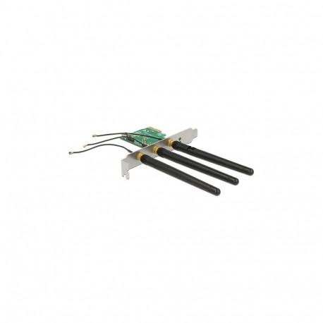 PCI Express x1 kaart 1 × sisemine M.2 Key A pesa 3 välise antenniga, madalaprofiililine vormitegur