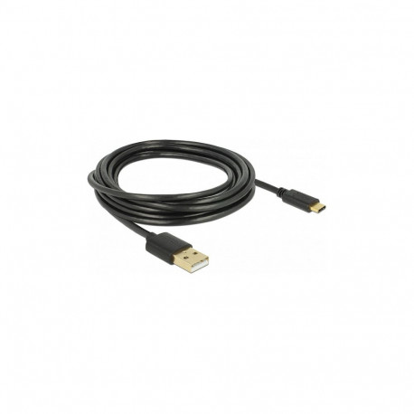 "USB2.0 A > USB-C (ST-ST) 3m DeLOCK Black"