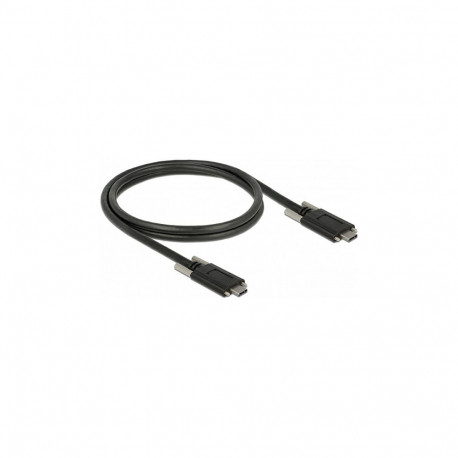 "USB 10 Gbps Kabel USB Type-C™ Stecker zu USB Type-C™ Stecker mit Schrauben seitlich 1 m schwarz"