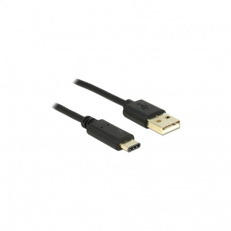 "DeLock USB-C > USB 2.0 (ST-ST) 2m Adapterkabel Schwarz"