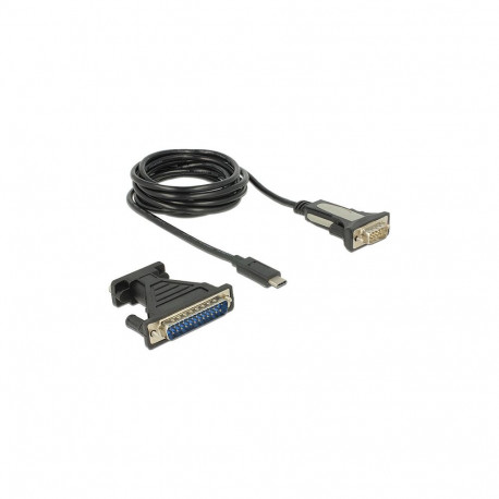 USB Type-C™-adapter > 1 x DB9 RS-232 jadaliides + DB25-adapter