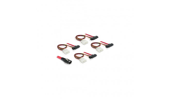 Delock SAS SFF-8087 > 4x SFF-8482 1,0m
