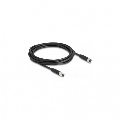 "Delock M8 4 Pin Kabel A-kodiert Stecker zu Buchse PUR (TPU) 3 m"