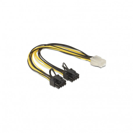 Sisemine 6Pin PCIe toitekaabel 2x 6+2 Pin (pesa - pistik)