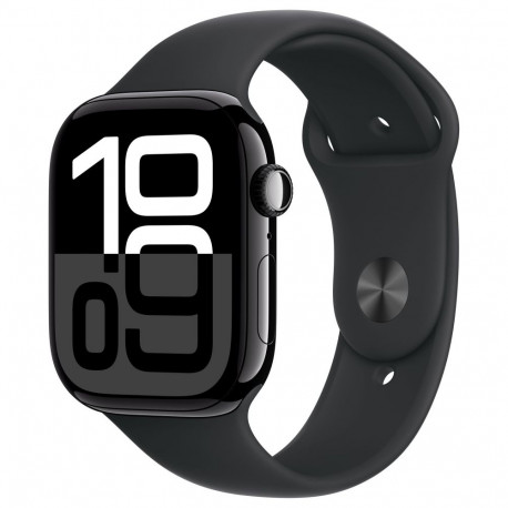 "APPLE Watch Series 10 GPS + Cellular 46mm Jet Black Aluminium Case with Black Sport Band - M/L"