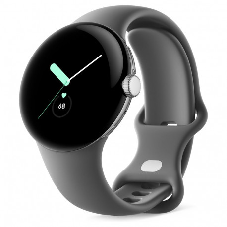 Google nutikell Pixel Watch DE 41mm poleeritud roostevabast terasest aktiivrihmaga, grafiithall