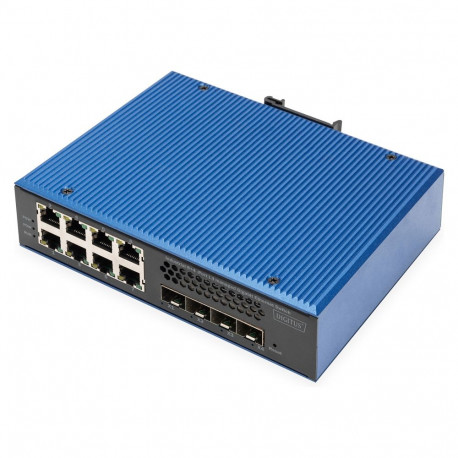 "Digitus 8+4P 10G Uplink Industrial Gigabit Ethernet Switch L3 managed"