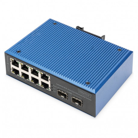 "Digitus 8+2P Industrial Fast Ethernet PoE Switch"