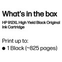 HP 912XL suure mahuga must tint