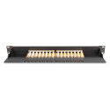 "DIGITUS Patchpanel 1HE 16-Port Cat6 geschirmt schwarz"