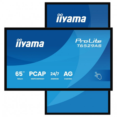 IIYAMA DS T6529AS 164cm PCAP puutetundlik 65''/3840x2160/2xHDMI/USB/USB-C 24/7