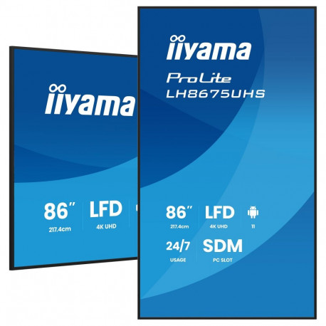 IIYAMA 217cm (85,6") LH8675UHS-B2AG 16:9 3xHDMI+DP+2xUSB (suurveos)