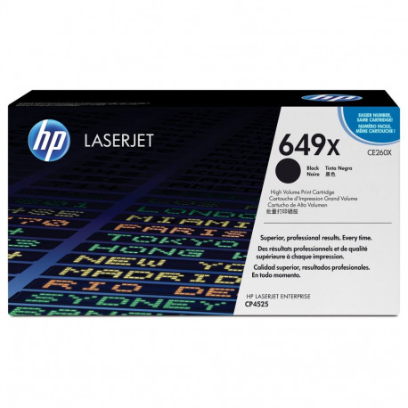 "HP 649X original Color LaserJet Toner cartridge CE260X black high capacity 17.000 pages 1-pack"