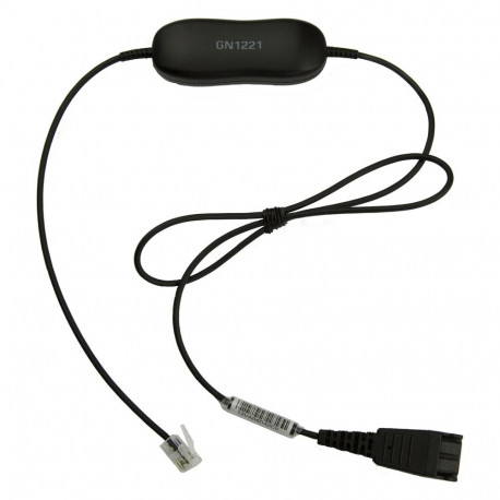Jabra Smart Cord QD kuni RJ9 sirge 0,8 m 8-positsioonilise lülitiga konfiguraator standardsetele pea