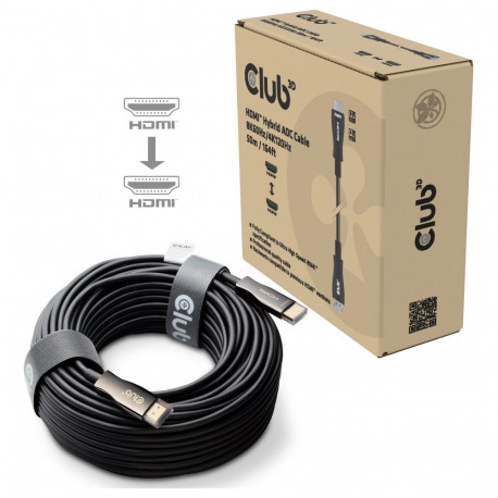 Club3D HDMI-kaabel A -> A 2.1 aktiivne optiline 8K60Hz UHD 50 meetrit jaemüügipakend