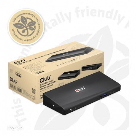 Club3D 4K laadimisdokk USB-C ->6xUSB3/2xDP/HDMI/LAN/Audio