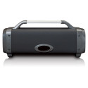 Splash proof bluetooth speaker FM radio USB and SD with light effects Lenco, black
