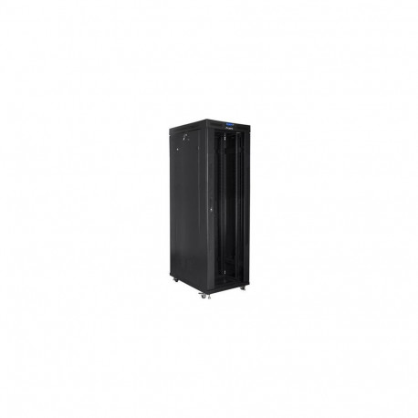 LANBERG free standing rack 19inch cabinet 42U 800x1000 glass door LCD flat pack black