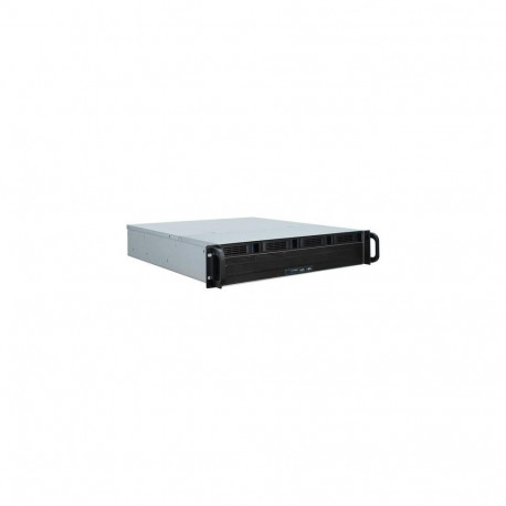 Inter-Tech 2U-2404L Rack Black, Silver