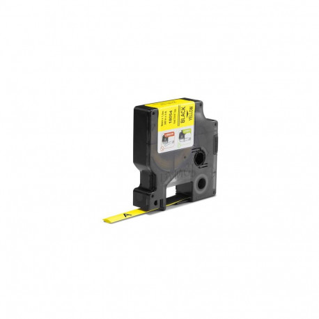 DYMO Rhino Industrial Heat-Shrink Cable Label Tubes | 9 mm x 1.5 m | Black on Yellow | for Rhino Lab