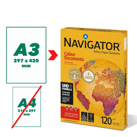Koopiapaber Navigator Colour Documents A3 120g/m2, 500 lehte