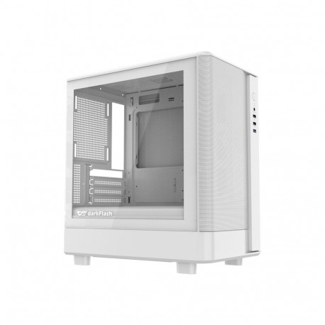 Computer Case - darkFlash DB330M Midi Tower M-ATX/ITX, 7 Fans Support, White