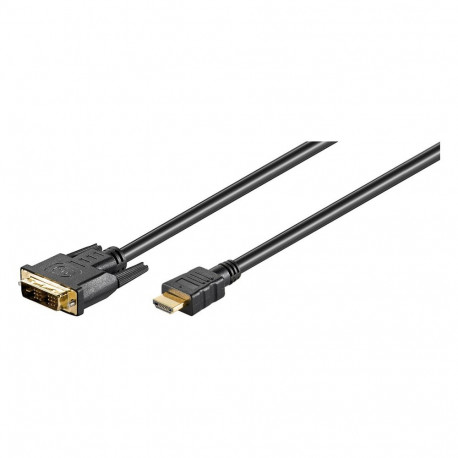 "Goobay 1m HDMI / DVI-D Kabel 19pol. [HDTV (1080p), vergoldete Kontakte, angespritzte Stecker]"